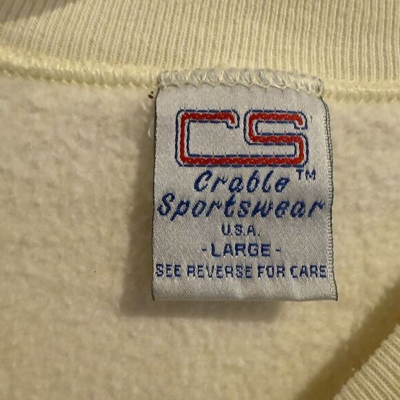 Vtg Miami hurricane Big Print CS‎ Crable Sportswear Hurricane Sweatshirt L - Picture 4 of 5